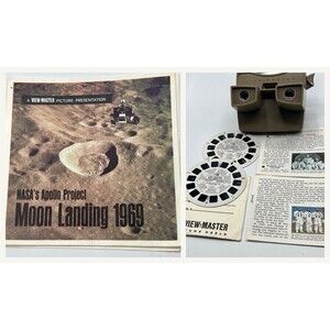 1969 Sawyer’s View-Master Apollo Moon Landing Viewer Reels 2 & 3 Booklet
